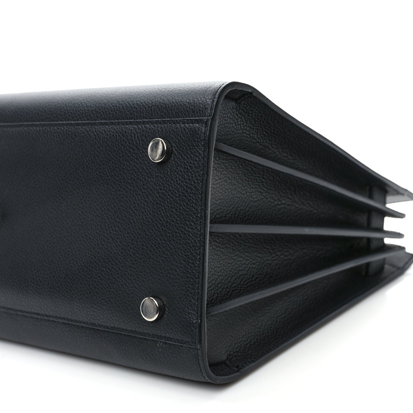 Grained Calfskin Small Sac De Jour Black
