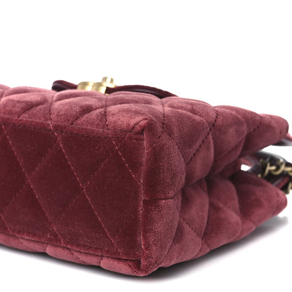 Chanel Velvet Quilted Nano Kelly Shopper Burgundy 10 of 11