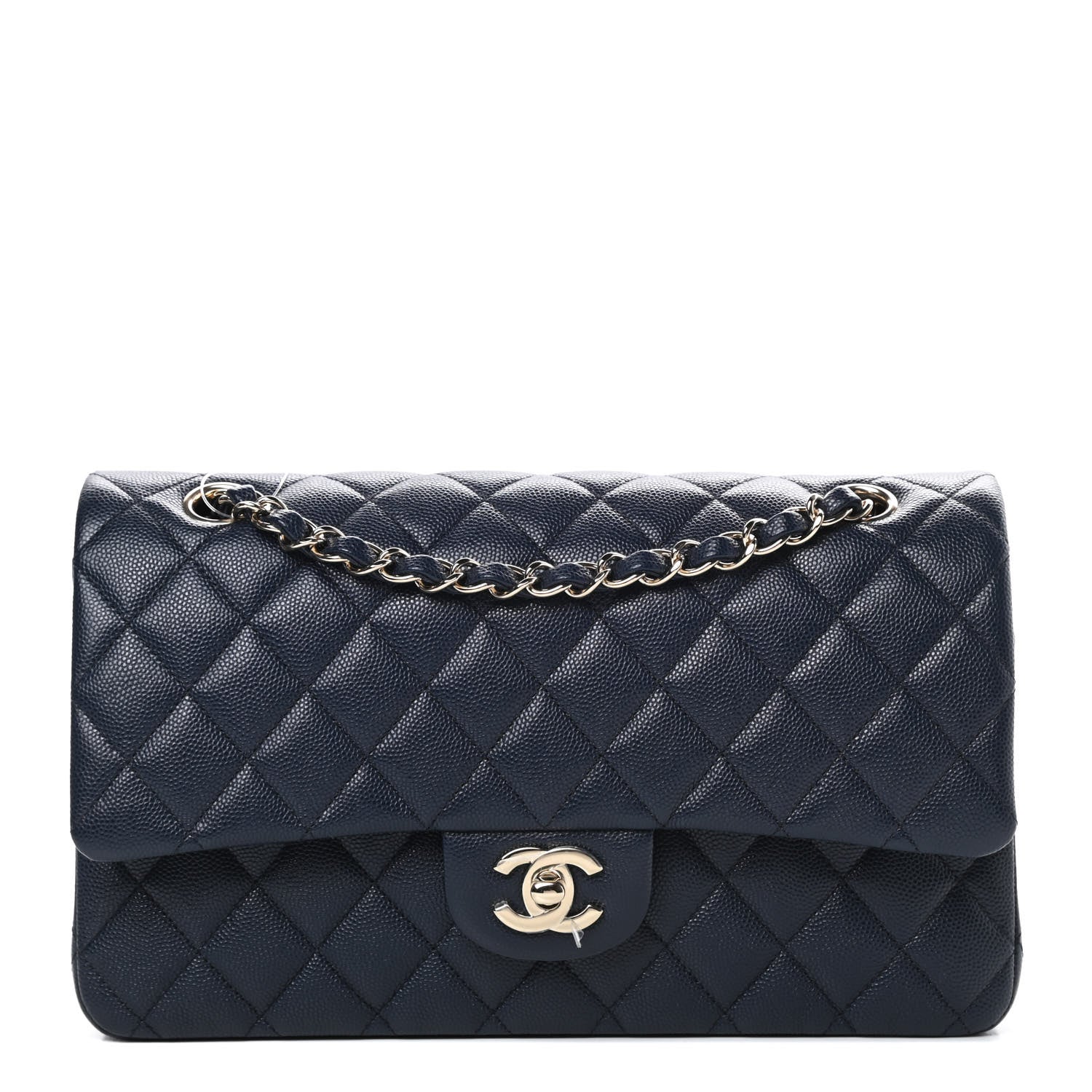 Chanel Caviar Quilted Medium Double Flap Navy 1 of 13
