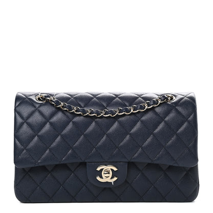 Chanel Caviar Quilted Medium Double Flap Navy 1 of 13
