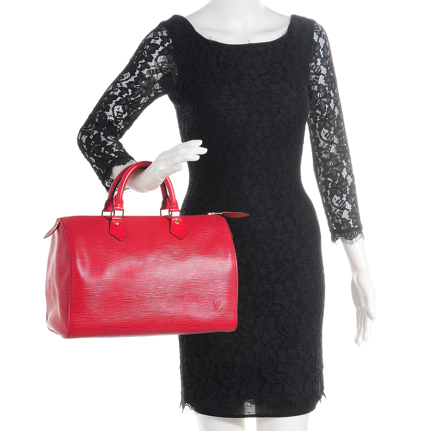 Louis Vuitton Epi Speedy 30 Rouge 2 of 8