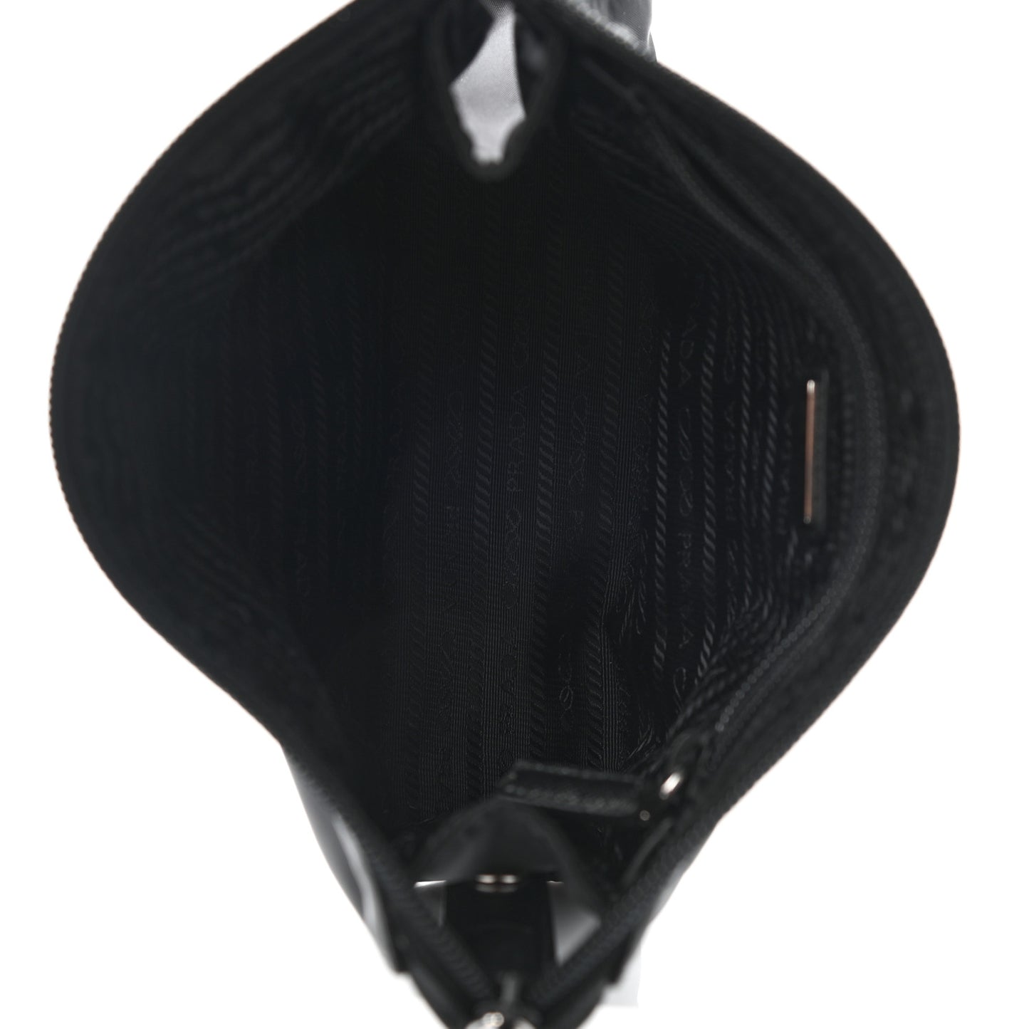Tessuto Nylon Saffiano Wristlet Black