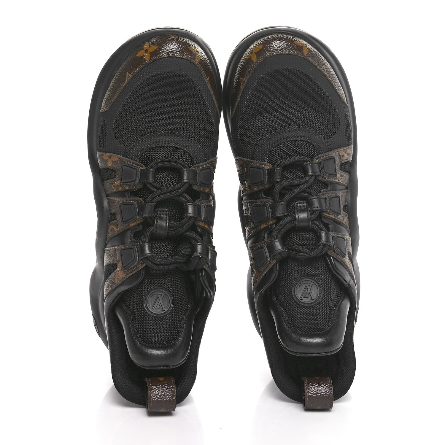 Louis Vuitton Calfskin Patent Monogram LV Archlight Sneakers 39.5 Black 2 of 9