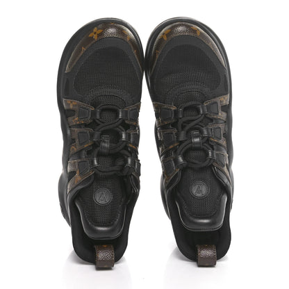 Louis Vuitton Calfskin Patent Monogram LV Archlight Sneakers 39.5 Black 2 of 9