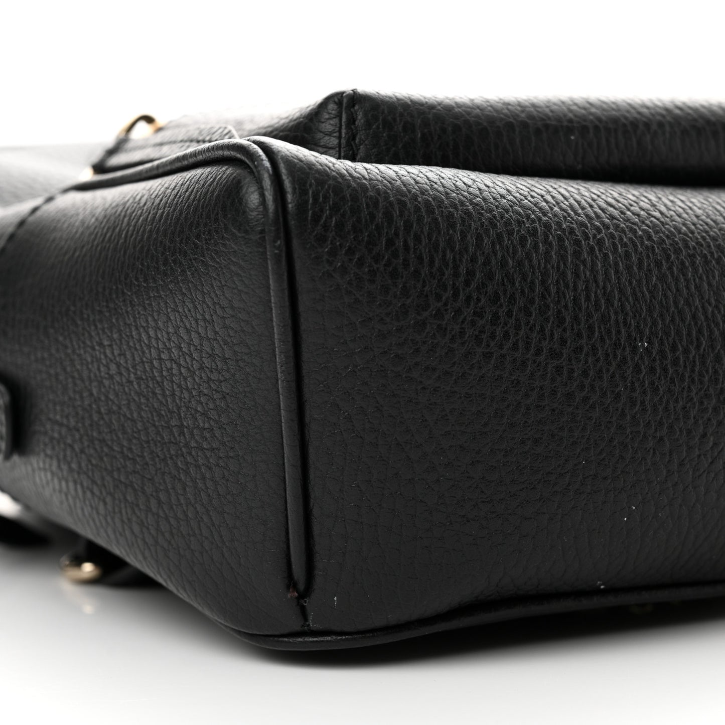 Pebbled Calfskin Soho Chain Backpack Black