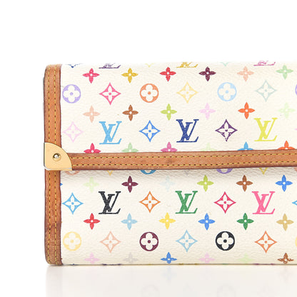 Louis Vuitton Monogram Multicolor Porte Tresor International Wallet White 6 of 13
