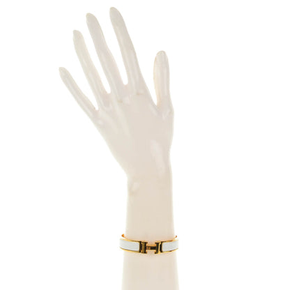 Hermes Enamel Narrow Clic Clac H Bracelet PM White 2 of 5
