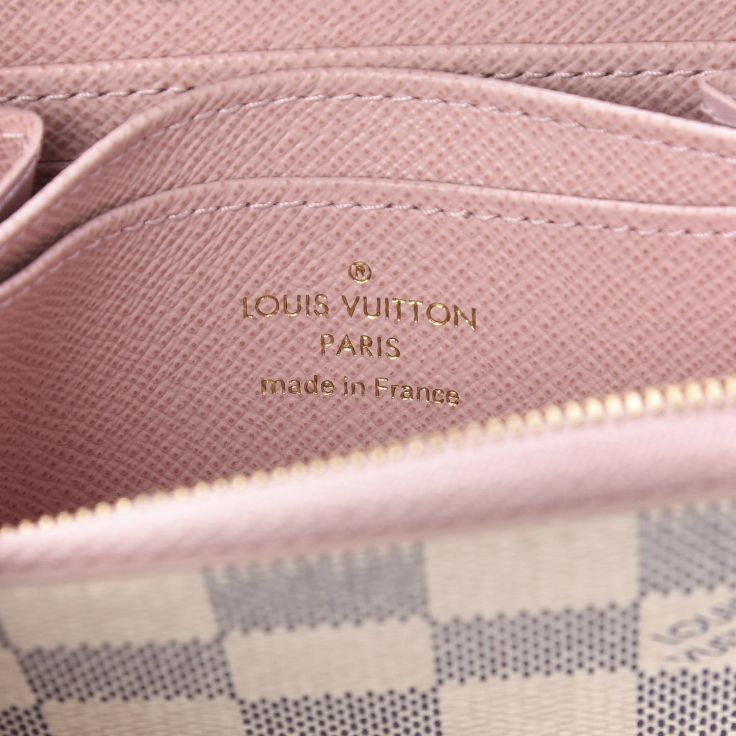 Damier Azur Zippy Coin Purse Rose Ballerine