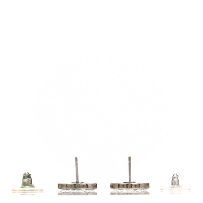 Chanel Crystal Mini Timeless CC Earrings Silver 3 of 4