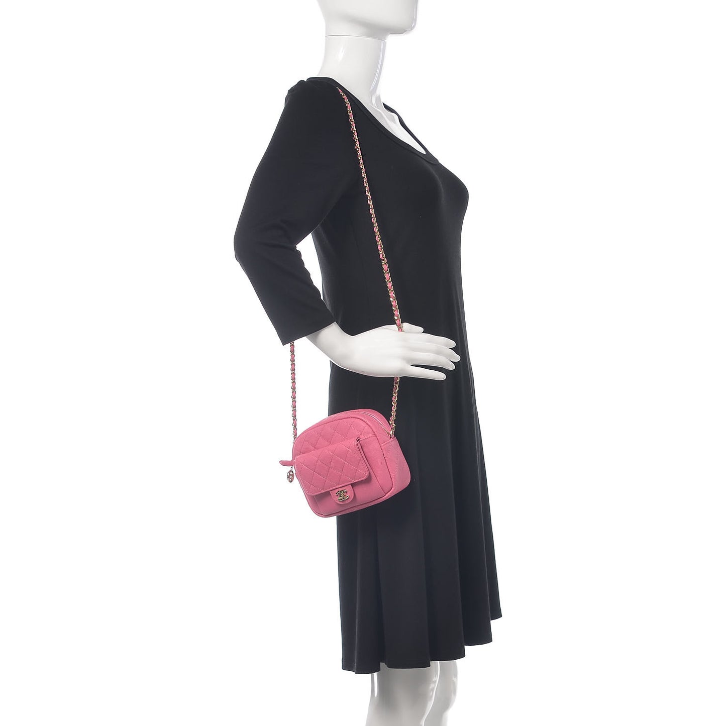 Caviar Quilted CC Day Camera Case Pink