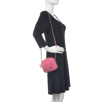 Chanel Caviar Quilted CC Day Camera Case Pink 2 of 9
