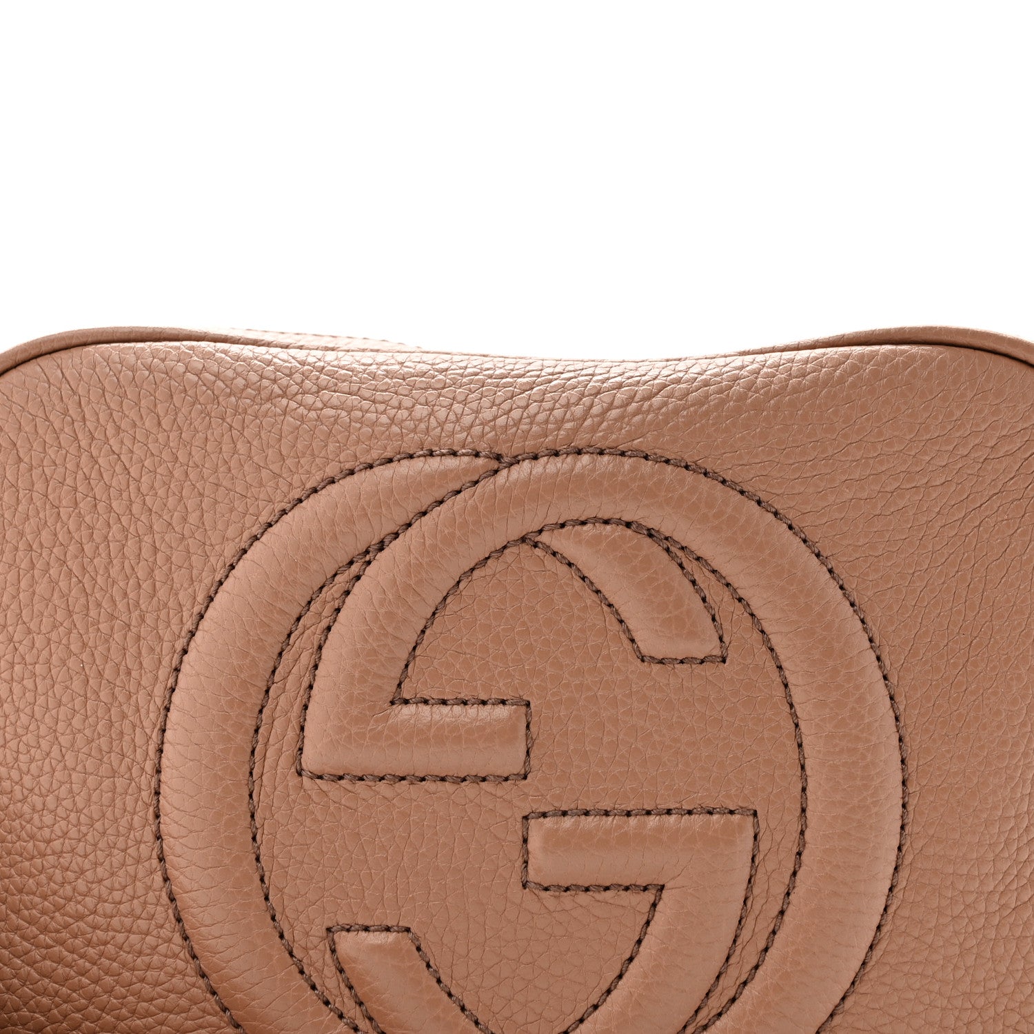 Gucci Pebbled Calfskin Small Soho Disco Bag Camelia 9 of 12