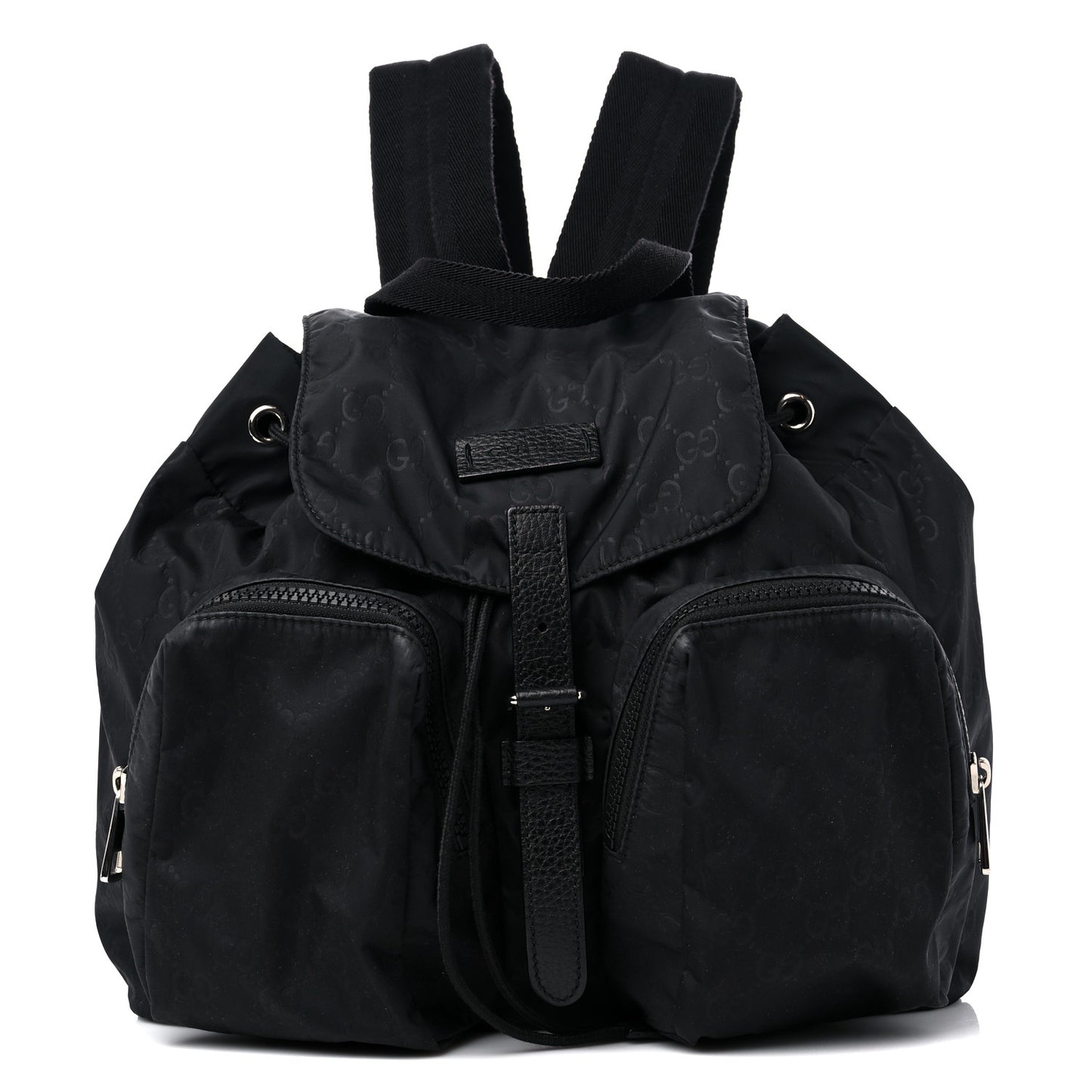 Nylon Monogram Small Single Buckle Backpack Black