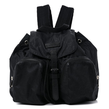 Gucci Nylon Monogram Small Single Buckle Backpack Black 1 of 11