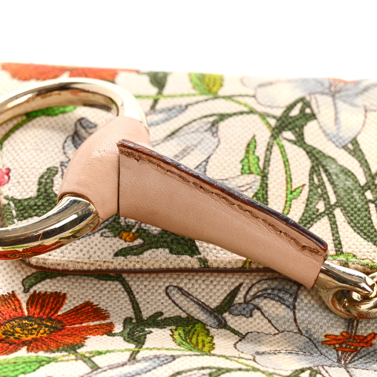 Canvas Flora Floral Horsebit Clutch
