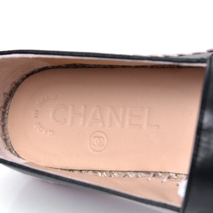 Chanel Lambskin CC Espadrilles 36 Black 6 of 6