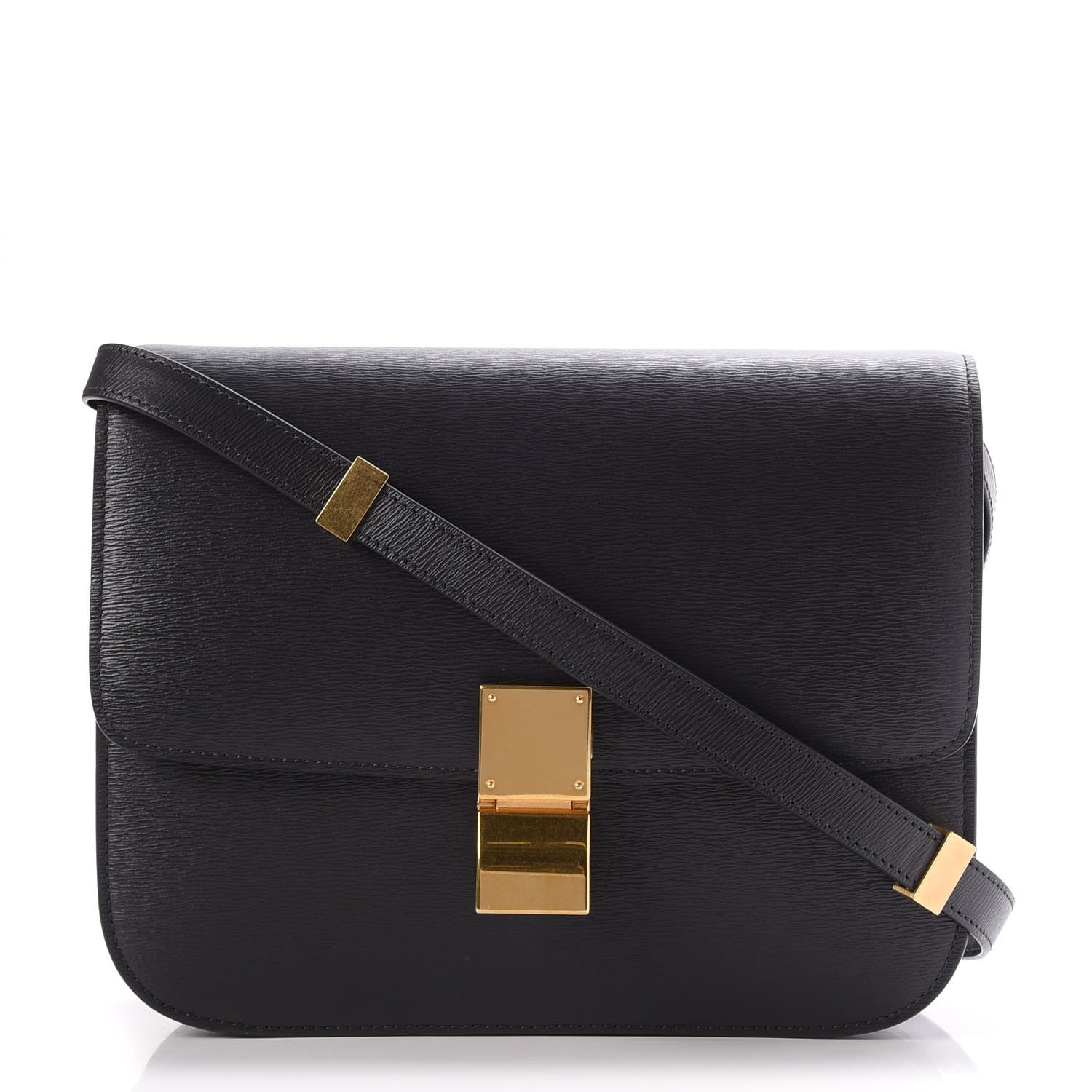 Celine Liege Calfskin Medium Classic Box Flap Bag Black 1 of 7