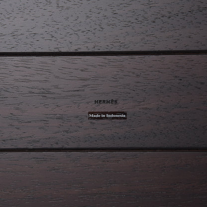 Hermes Mahogany Wood Smooth Taurillon Pleiade Desk Blotter Etoupe 5 of 7