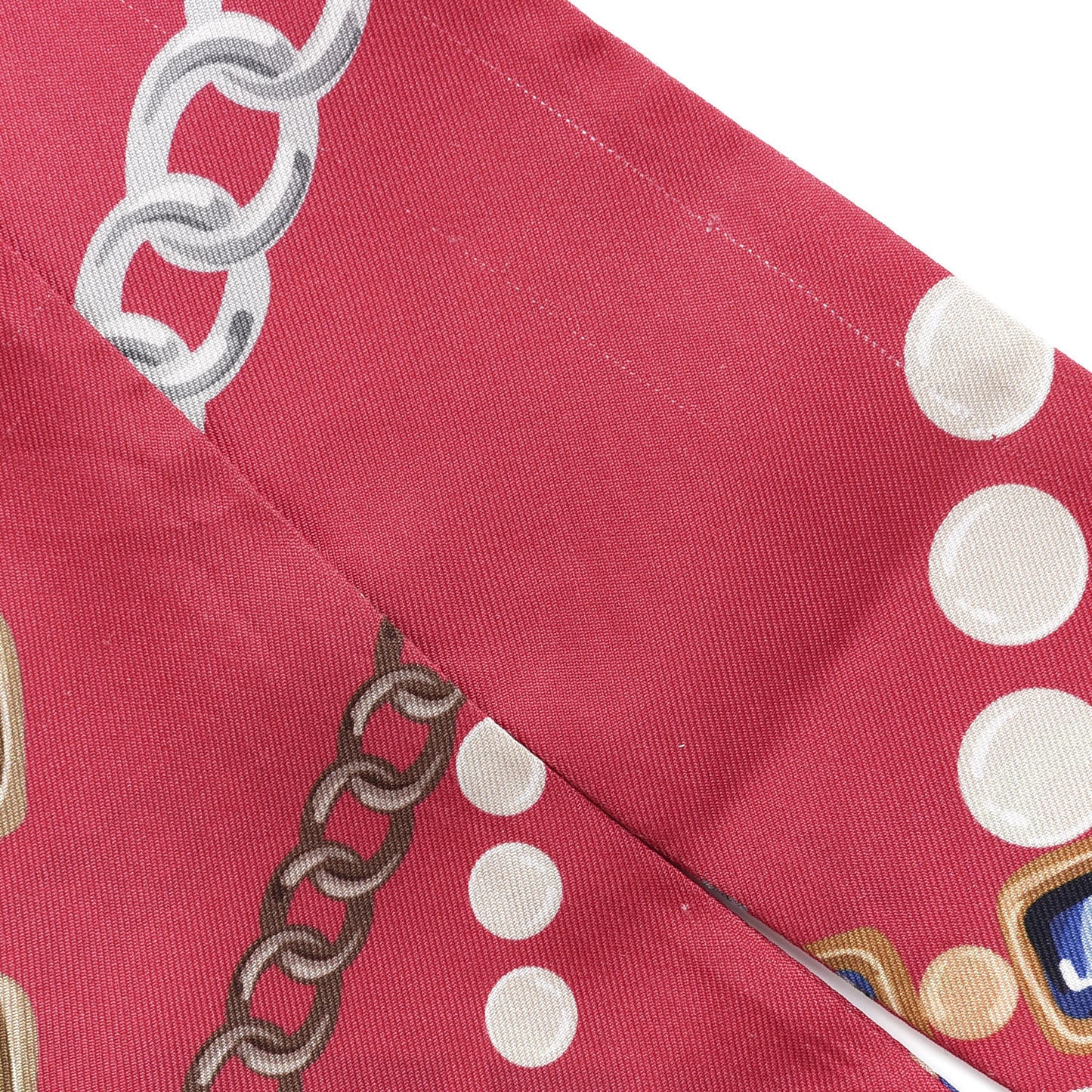 Silk Pearl CC Chain Slim Bandeau Scarf Pink