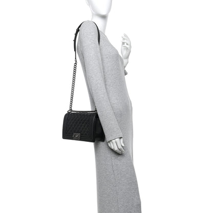 Chanel Caviar Quilted Medium Boy Flap Black 2 of 10