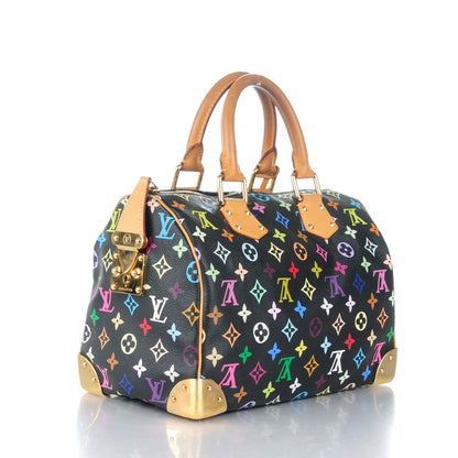 Louis Vuitton Monogram Multicolor Speedy 30 Black 3 of 9