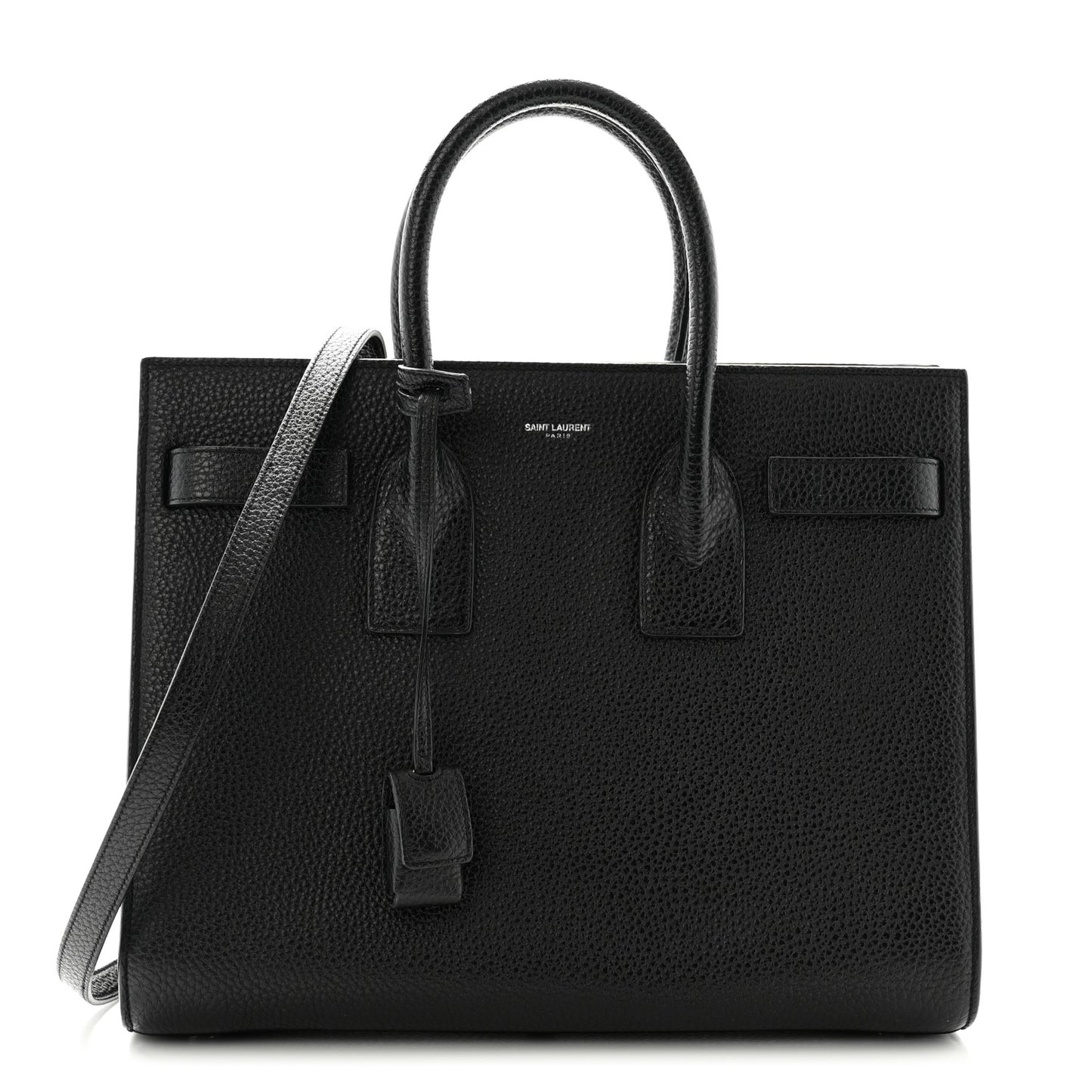 Grained Calfskin Small Sac De Jour Black