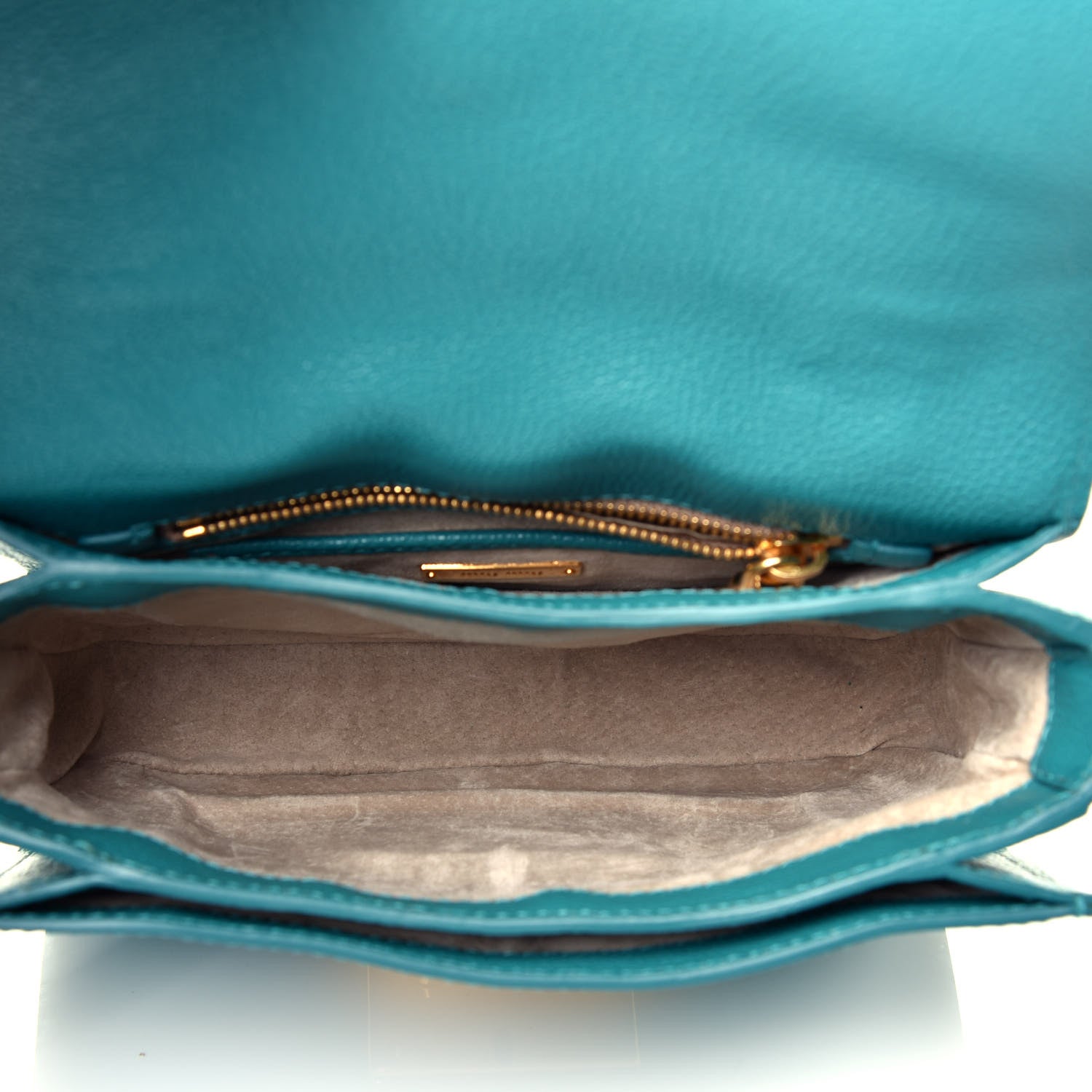 Miu Miu Goatskin Madras Shoulder Bag Turchese 4 of 8