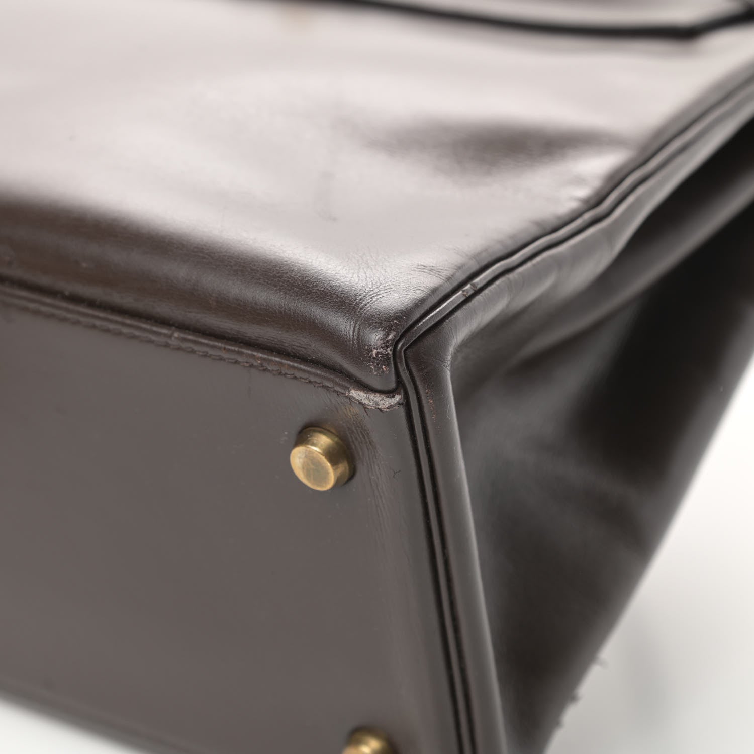 Hermes Box Kelly Retourne 32 Chocolate 10 of 21