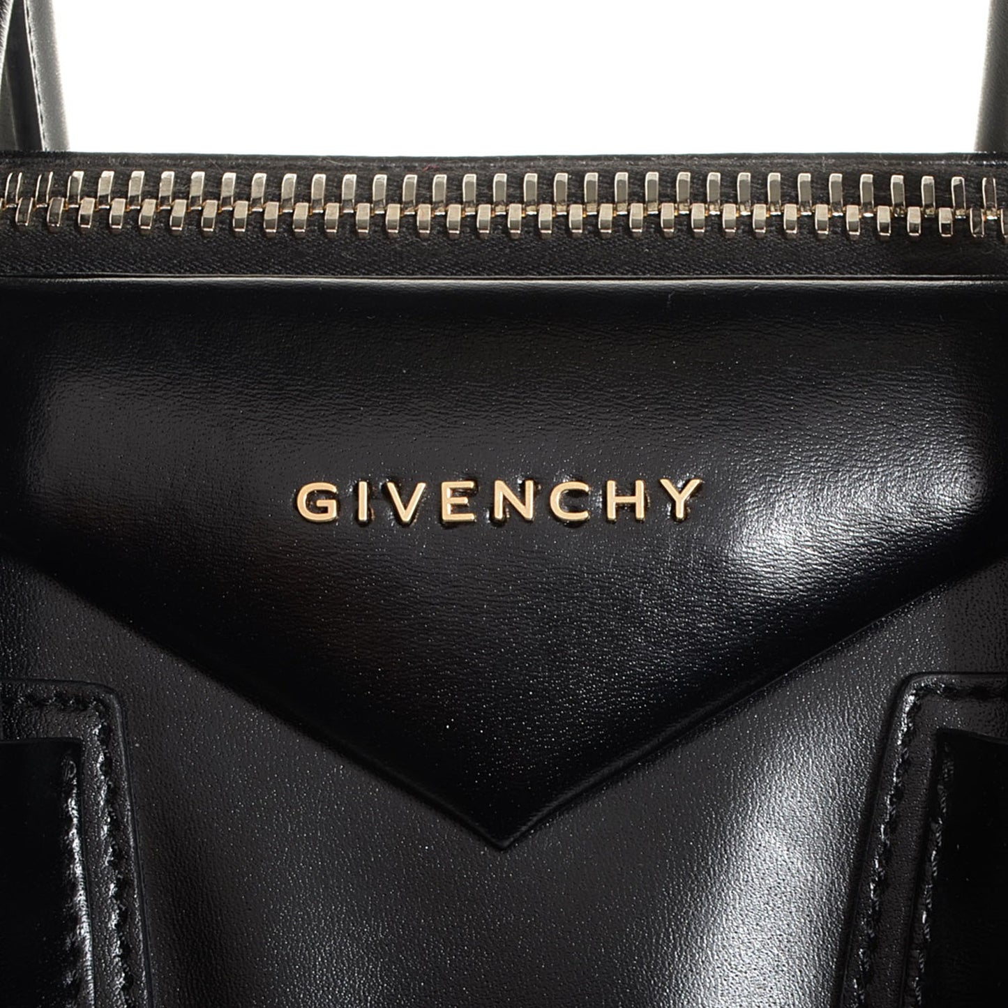 Shiny Lord Calfskin Medium Antigona Black
