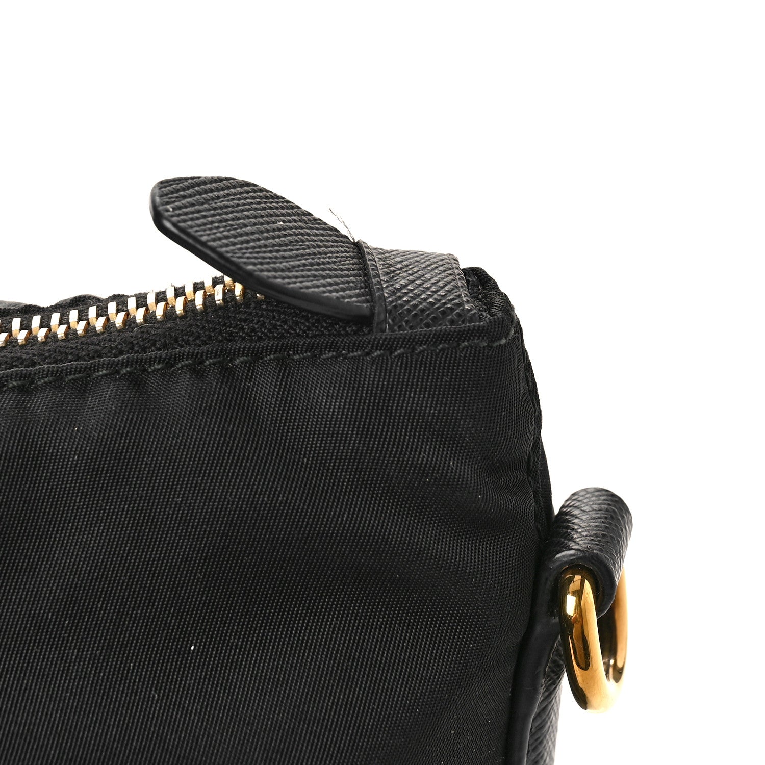 Prada Tessuto Nylon Saffiano Tote Black 9 of 10