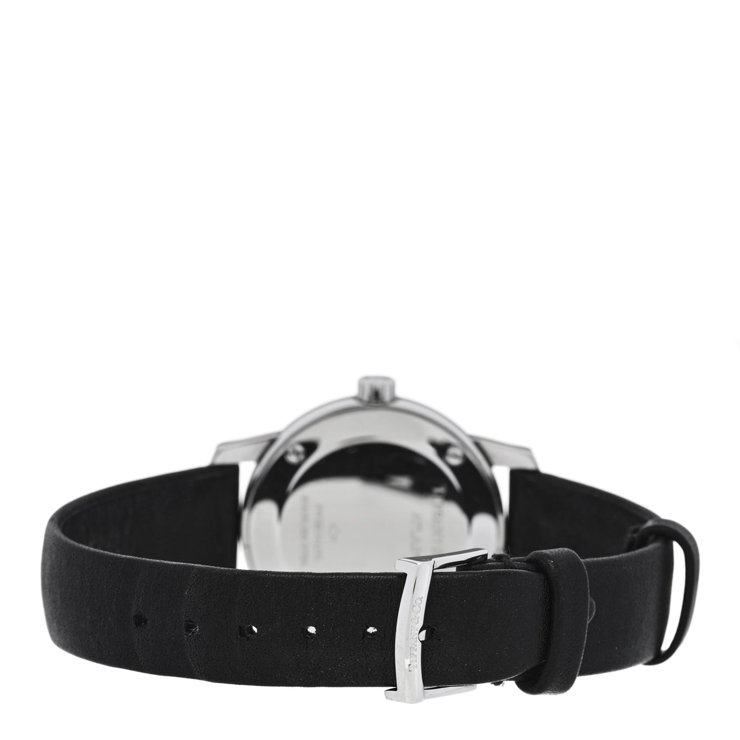 Stainless Steel Calfskin 29mm Atlas 2-Hand Quartz Watch Black