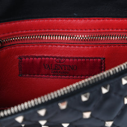 Valentino Garavani Lambskin Rockstud Spike Belt Bag 85 Black 6 of 9