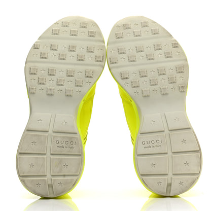 Gucci Calfskin Mens Rhyton Sneakers 8.5 Yellow Fluo 4 of 8