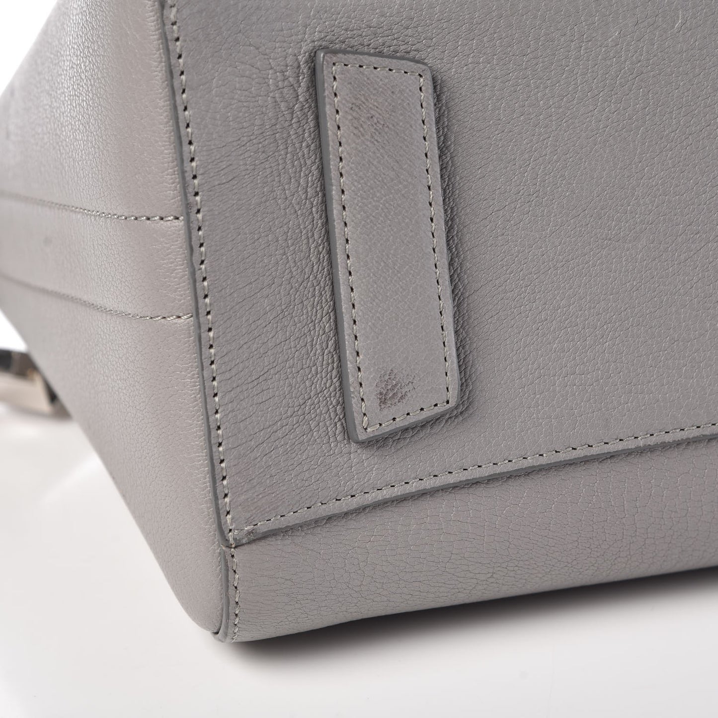 Sugar Goatskin Small Antigona Pearl Grey