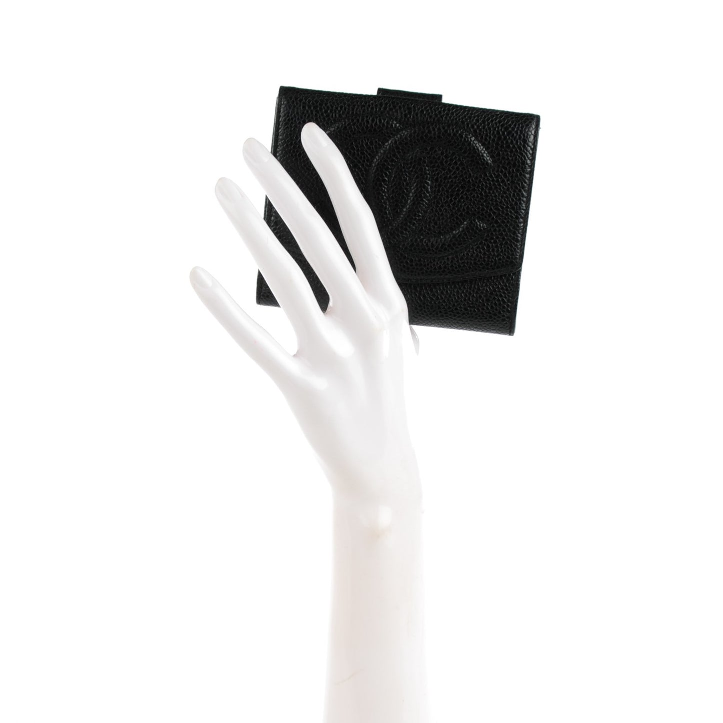 Caviar Timeless CC Compact French Wallet Black