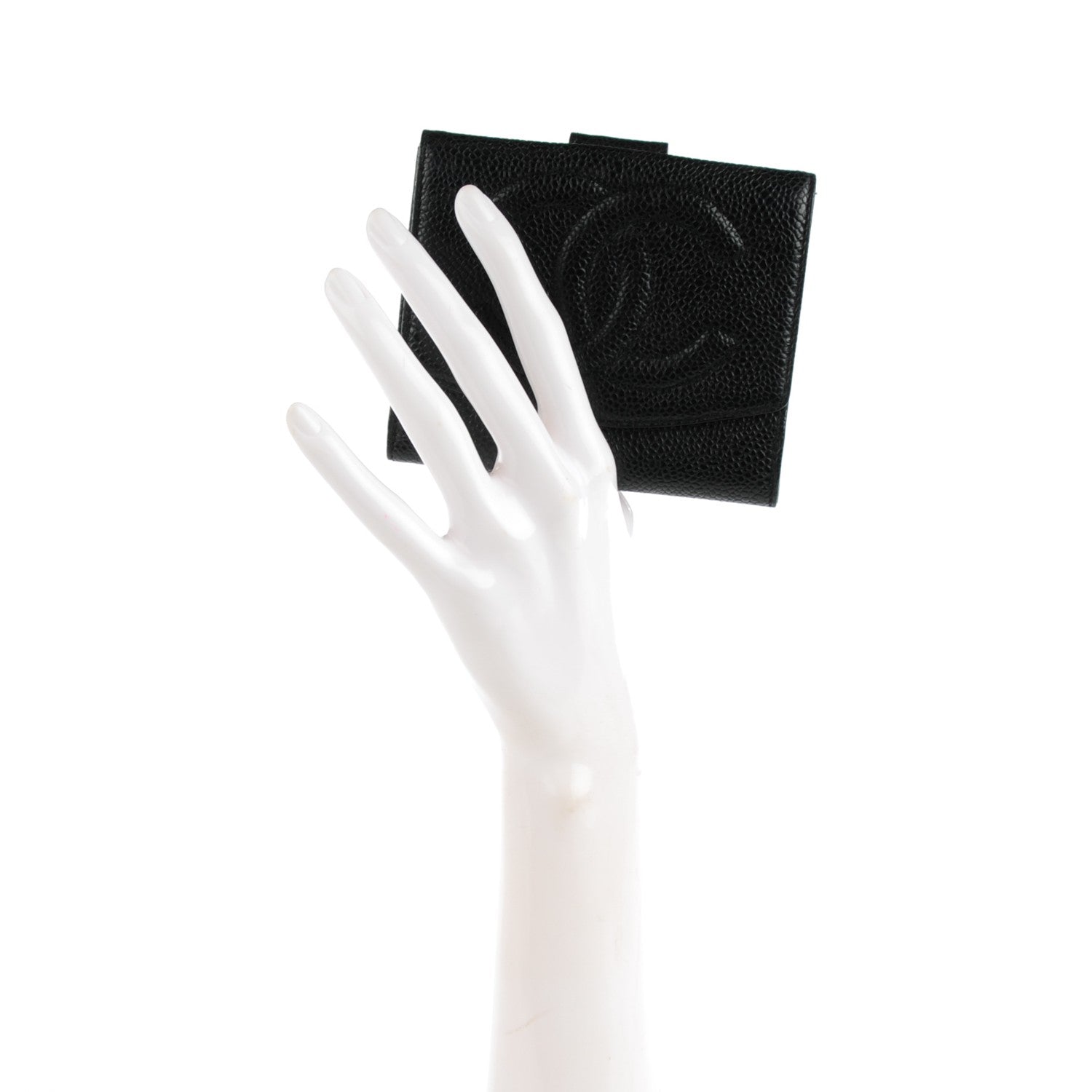 Chanel Caviar Timeless CC Compact French Wallet Black 2 of 8