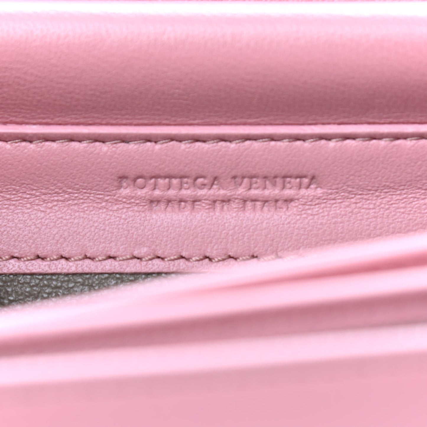 Nappa Intrecciato Continental Wallet on Chain Pink