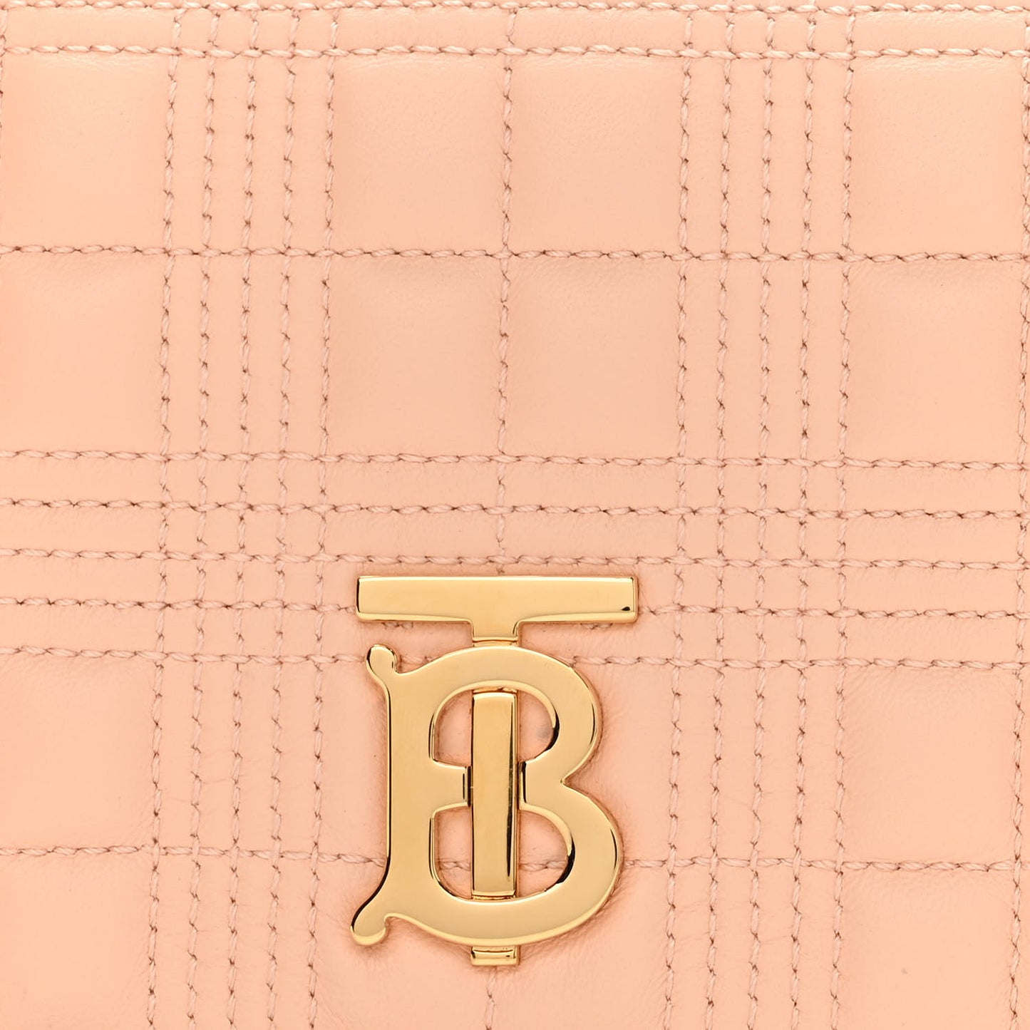 Lambskin Quilted Lola Chain Wallet Peach Pink