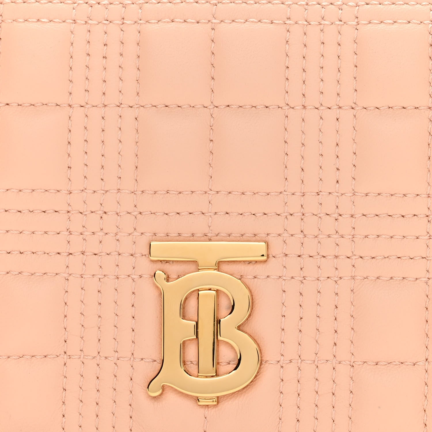 Burberry Lambskin Quilted Lola Chain Wallet Peach Pink 7 of 9