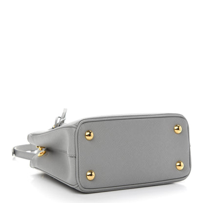 Prada Saffiano Mini Galleria Double Zip Tote Marmo 4 of 8