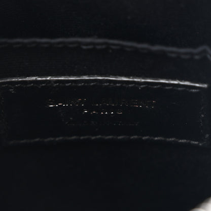 Saint Laurent Calfskin Matelasse Chevron Round Vinyle Camera Bag Black 6 of 11