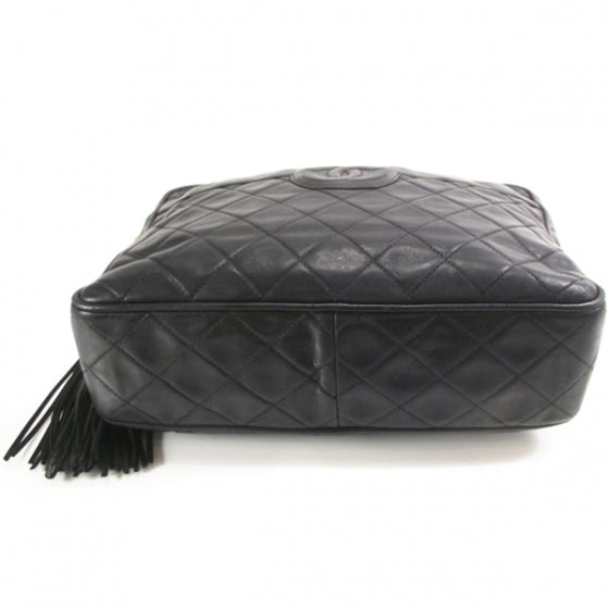 Canvas Quilted CC Tassel Black