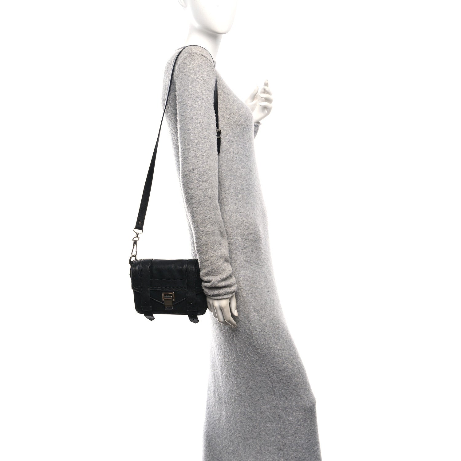 Proenza Schouler Lambskin PS1 Mini Crossbody Bag Black 2 of 10