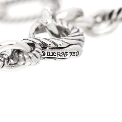 David Yurman Sterling Silver 18K Yellow Gold Prasiolite Figaro Bracelet 3 of 6
