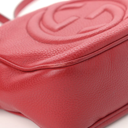Gucci Pebbled Calfskin Small Soho Disco Bag Tabasco Red 9 of 21