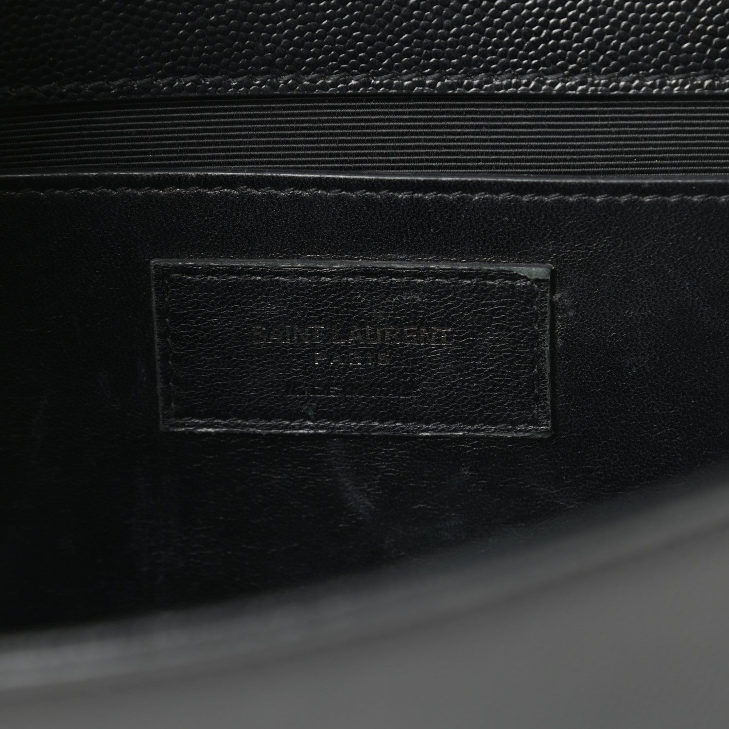 Saint Laurent Grain De Poudre Medium Classic Monogram Kate Satchel Black 6 of 18