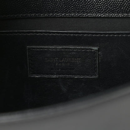 Saint Laurent Grain De Poudre Medium Classic Monogram Kate Satchel Black 6 of 18