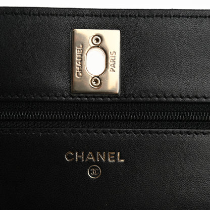 Chanel Lambskin Quilted Trendy CC Wallet On Chain WOC Black 6 of 14