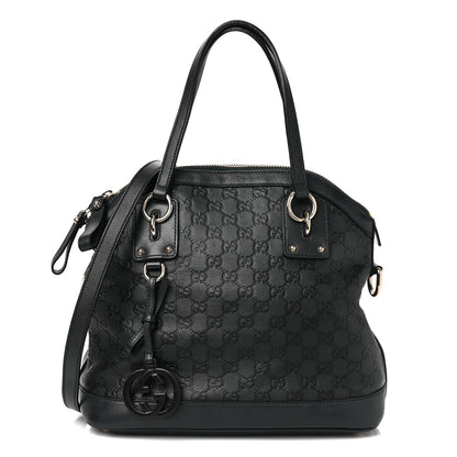 Gucci Guccissima Medium Top Handle Bag Black 1 of 10