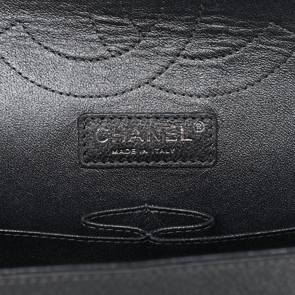 Chanel Metallic Caviar Quilted Jumbo Double Flap Dark Grey 6 of 16